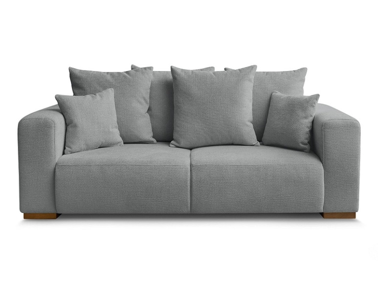 2er Sofa BOBOCHIC SIDONIE Stoff chiniert dunkelgrau