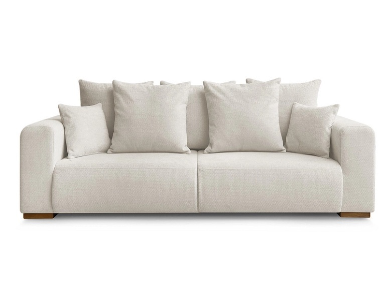 3er Sofa BOBOCHIC SIDONIE Stoff chiniert beige