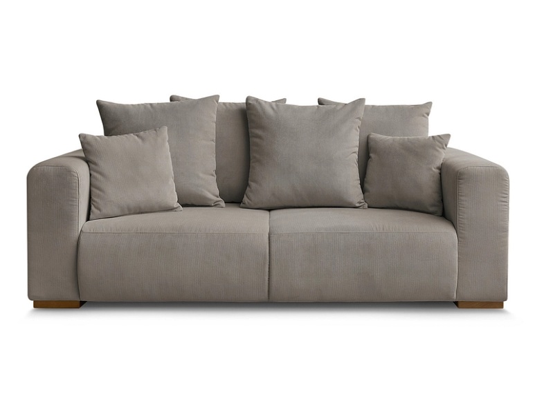 2er Sofa BOBOCHIC SIDONIE Cord-Stoff taupe