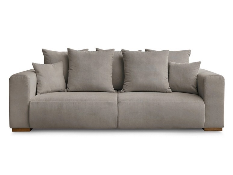 3er Sofa BOBOCHIC SIDONIE Cord-Stoff taupe
