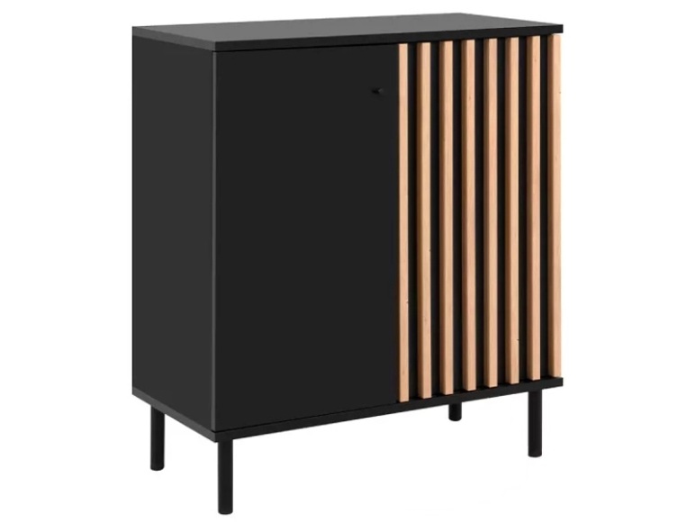 Kommode MEDAN 2 Türen 40x80x90cm schwarz