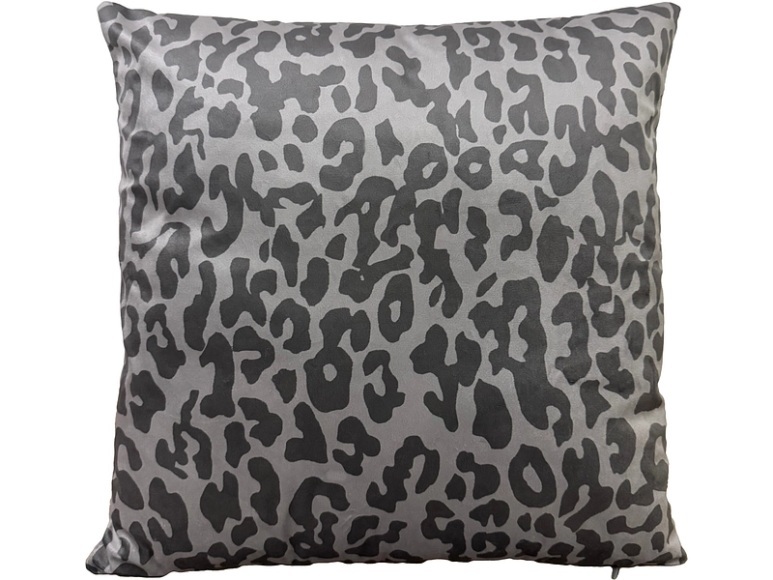 Kissen WILD 45x45cm grau bedruckt