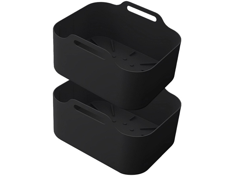 KITCHENCOOK Set 2 Körbe für Air Fryer Silipot2