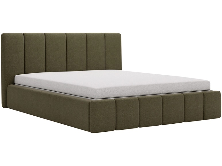 Bett CHIARA 140x200cm stoff grün