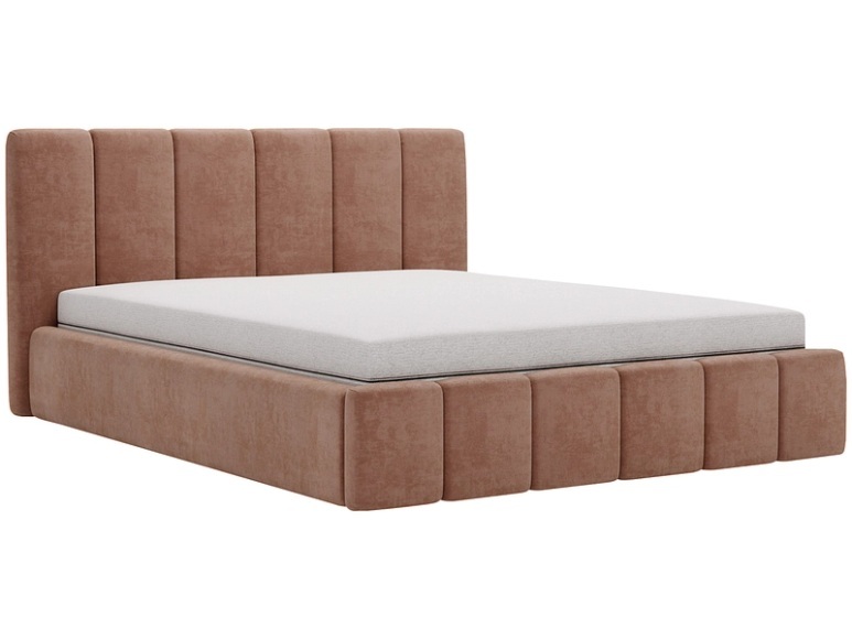 Bett CHIARA 160x200cm stoff rosa