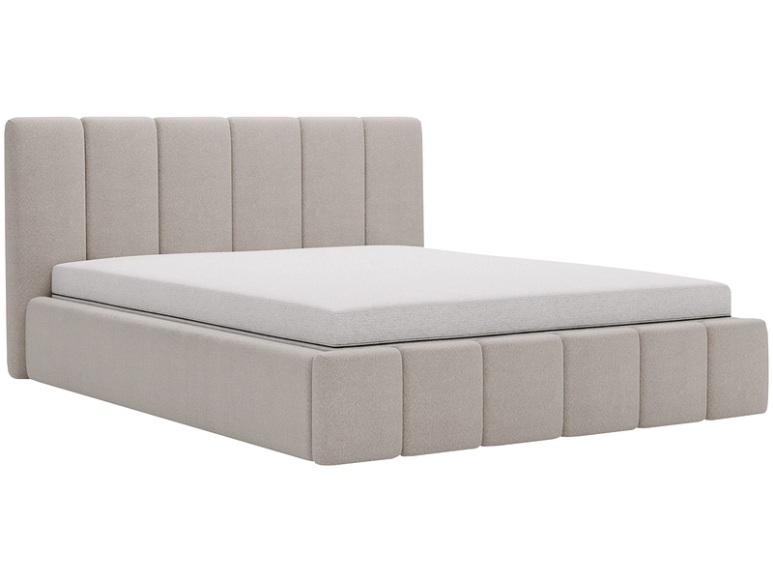 Bett CHIARA 160x200cm stoff hellgrau