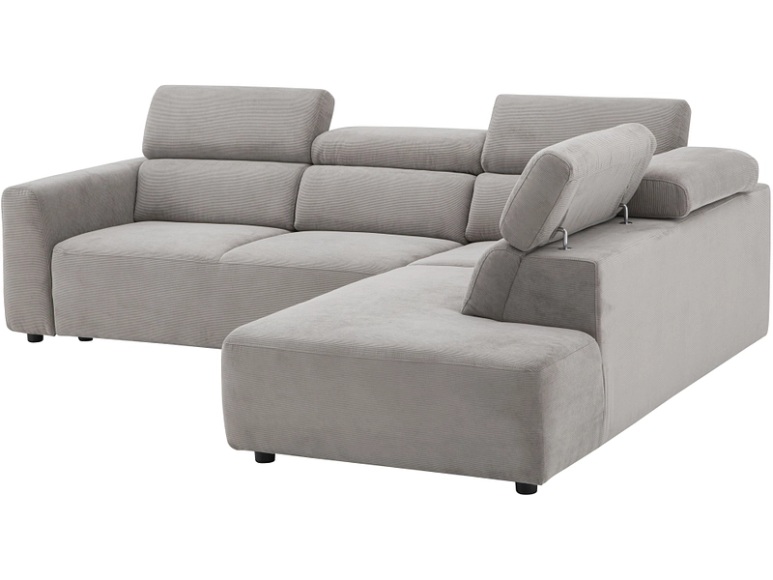 Ecksofa TORONTO Stoff grau