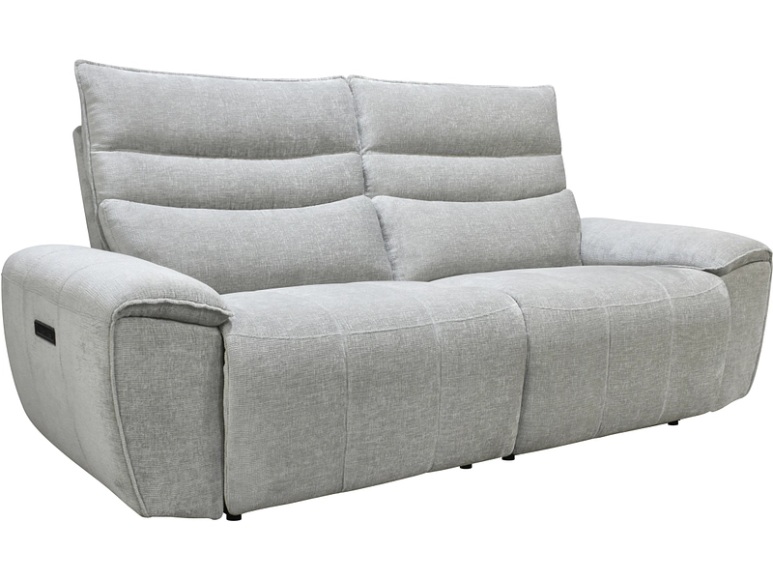 3er Sofa COME Stoff hellgrau