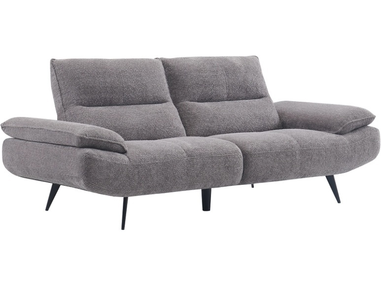 3er Sofa ROCKY Stoff dunkelgrau