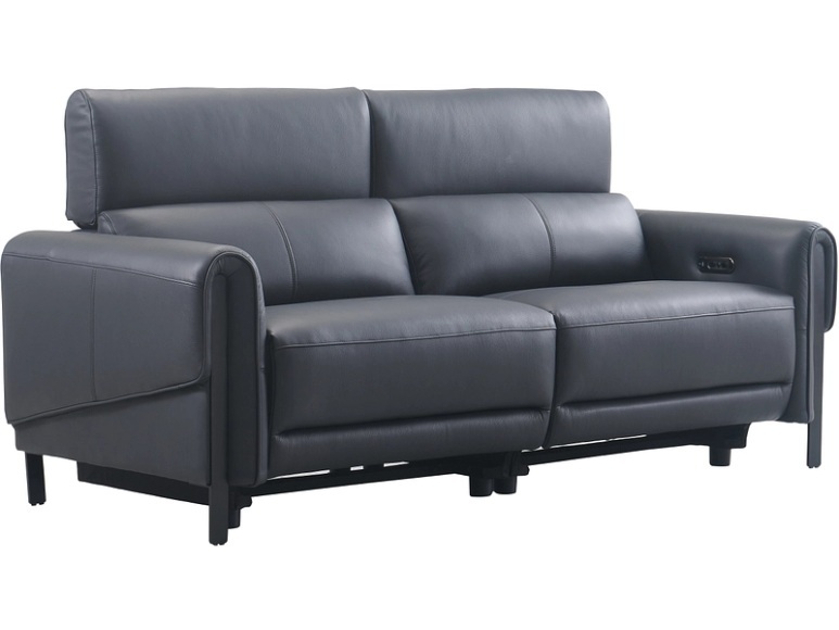3er Sofa ELIOT Echtleder schwarz