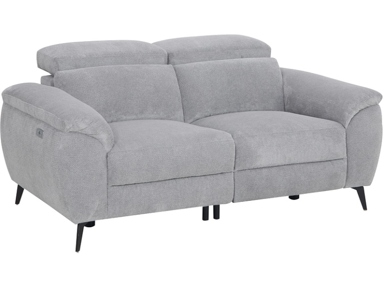 2er Sofa CARMELO Stoff grau