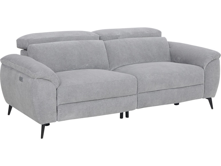 3er Sofa CARMELO Stoff grau
