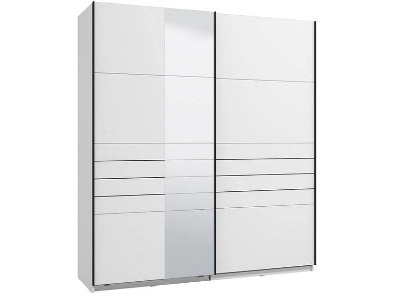 Schwebetürenschrank JASPER weiss 2 Türen
