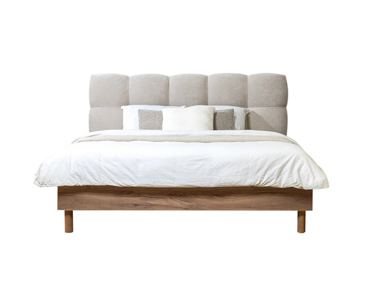 Bett BOBOCHIC KUMO 160x200cm hellgrau