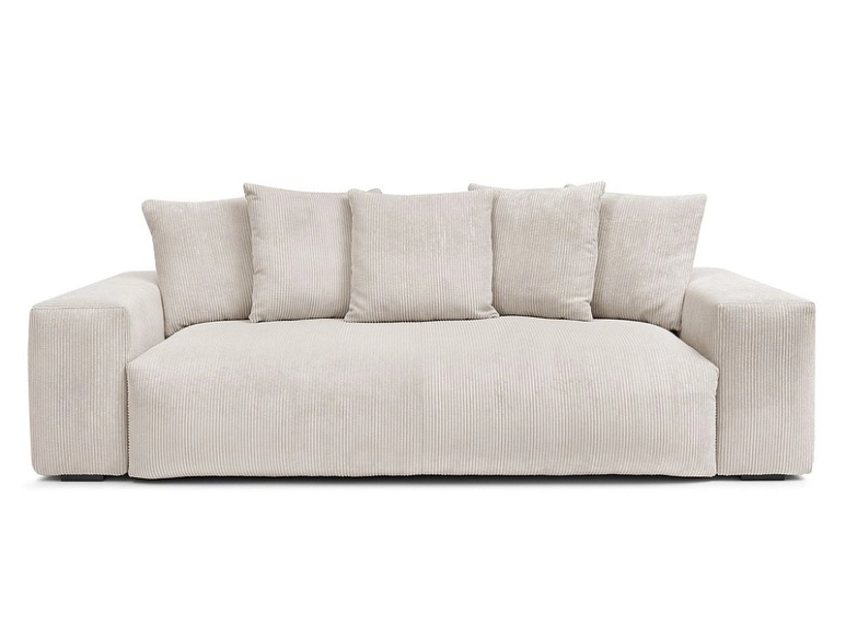 3er Sofa BOBOCHIC VOLTAIRE Cord-Stoff beige