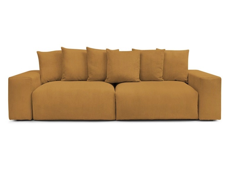 Sofa BOBOCHIC VOLTAIRE Cord-Stoff gelb