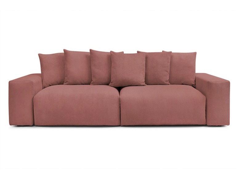 Sofa BOBOCHIC VOLTAIRE Cord-Stoff rosa