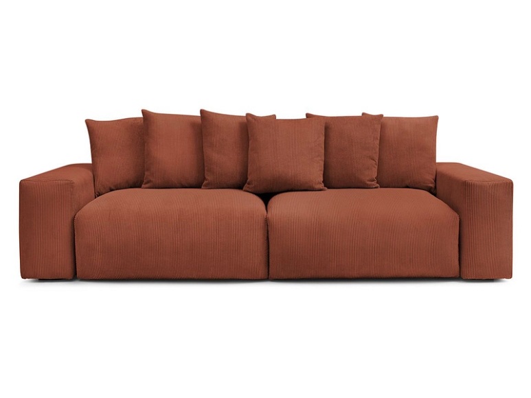 Sofa BOBOCHIC VOLTAIRE Cord-Stoff orange