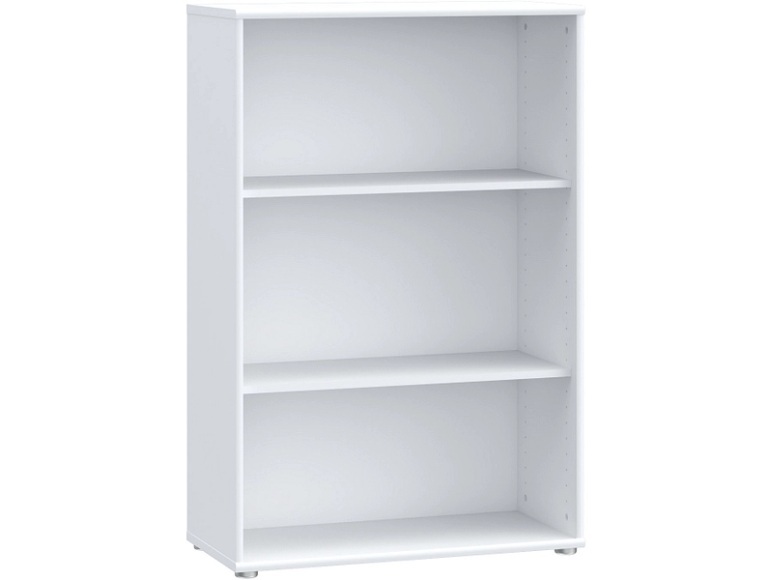 XXXLutz Regal 73,7/111,1/34,8 cm weiss , Tempra 2 , Holzwerkstoff , 2 Fächer , 73.7x111.1x34.8 cm , Dekorfolie,Nachbildung , Typenauswahl, Beimöbel erhältlich, stehend , 000687070024