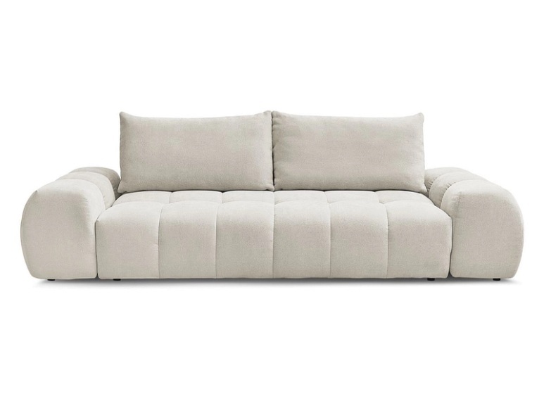 3er Sofa BOBOCHIC EVEREST Stoff mit Textur beige