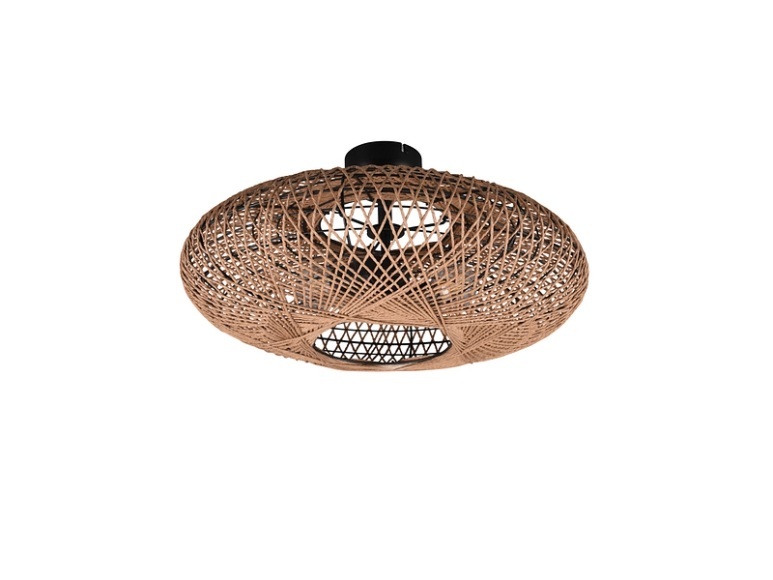 Deckenleuchte Hedda aus Sisal und Metall