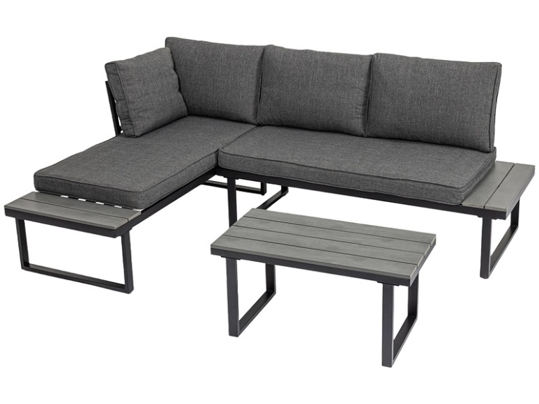 Garten-Set CHANIA Metall grau