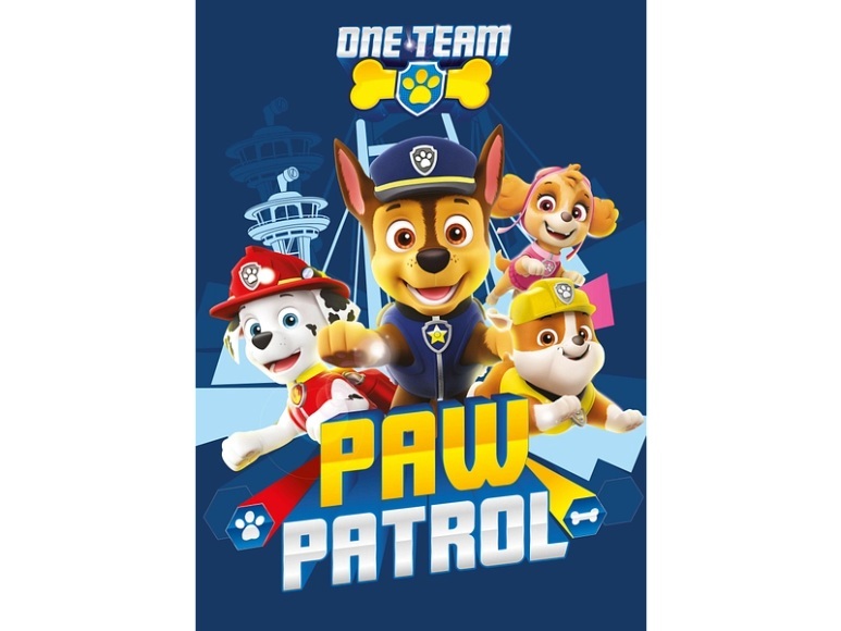 Decke PAW PATROL 100x140cm blau bedruckt