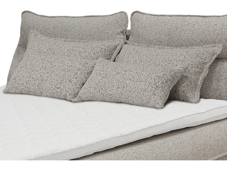 Set 4 Kissen NEBBIA 130x38cm cappuccino unifarben
