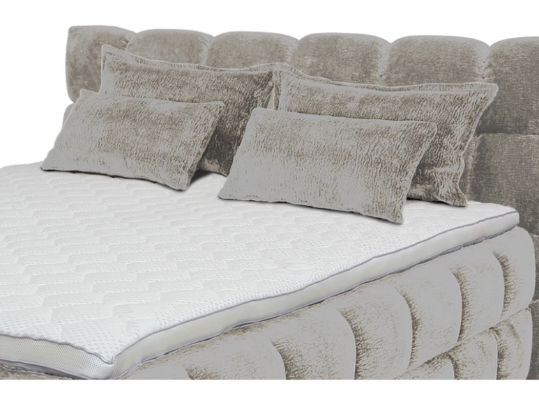 Set 4 Kissen BUBBLE 130x38cm seidengrau unifarben