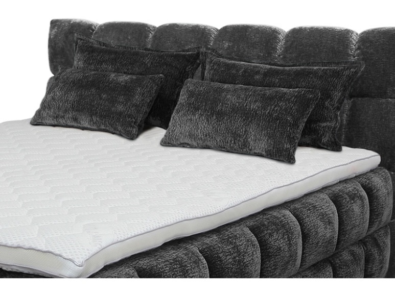 Set 4 Kissen BUBBLE 130x38cm anthrazit unifarben