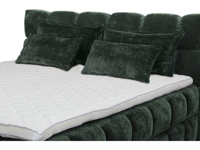 Set 4 Kissen BUBBLE 130x38cm olivgrün unifarben