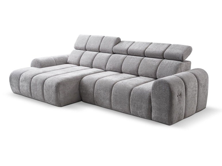 Ecksofa CORFU Polyester grau