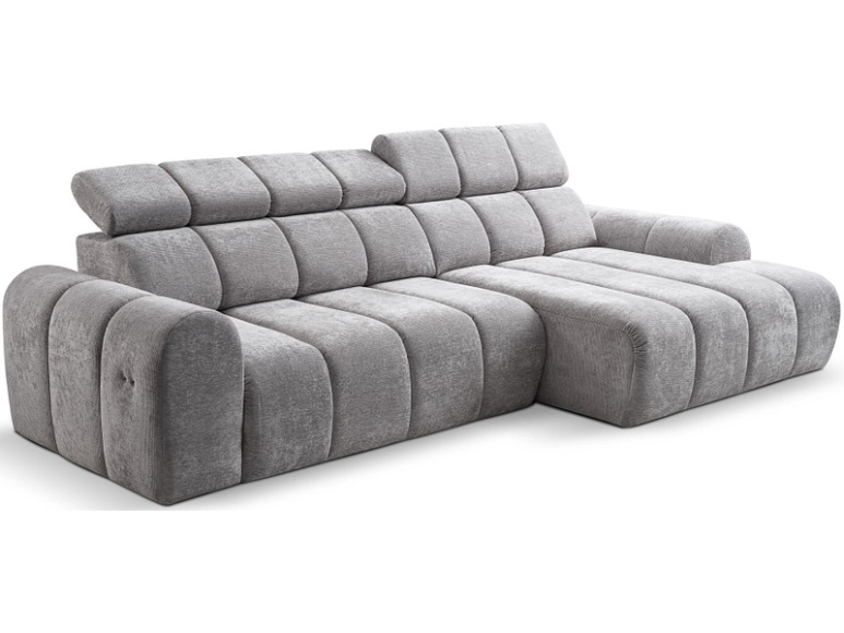 Ecksofa CORFU Polyester grau