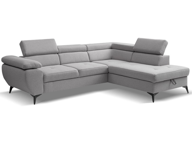 Ecksofa FLORIS Polyester grau