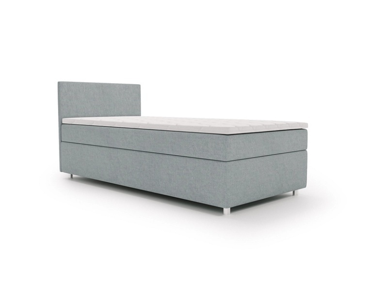 Kastenbett FREDO blau 120x200cm halbfest