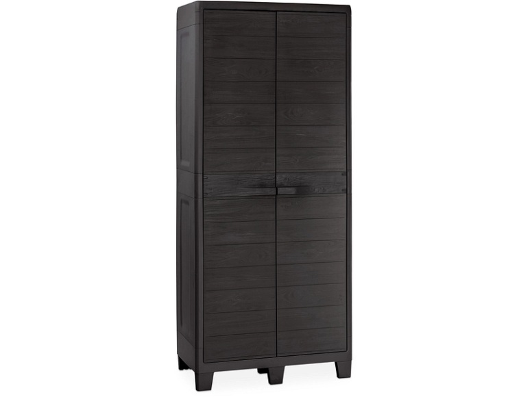 Gartenschrank WOODY 2 drehtür(en) Polypropylen anthrazitschwarz