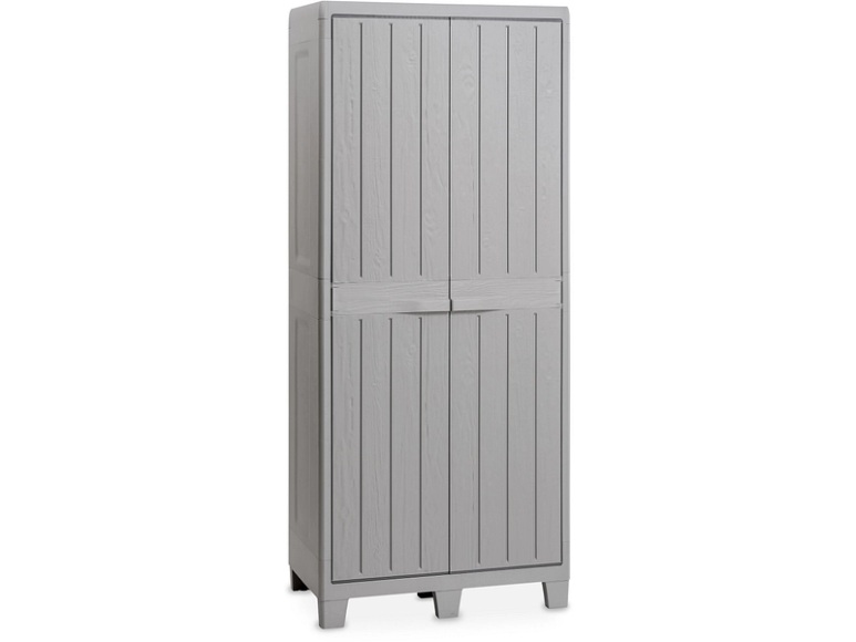 Gartenschrank FLORIDA 2 drehtür(en) Polypropylen hellgrau