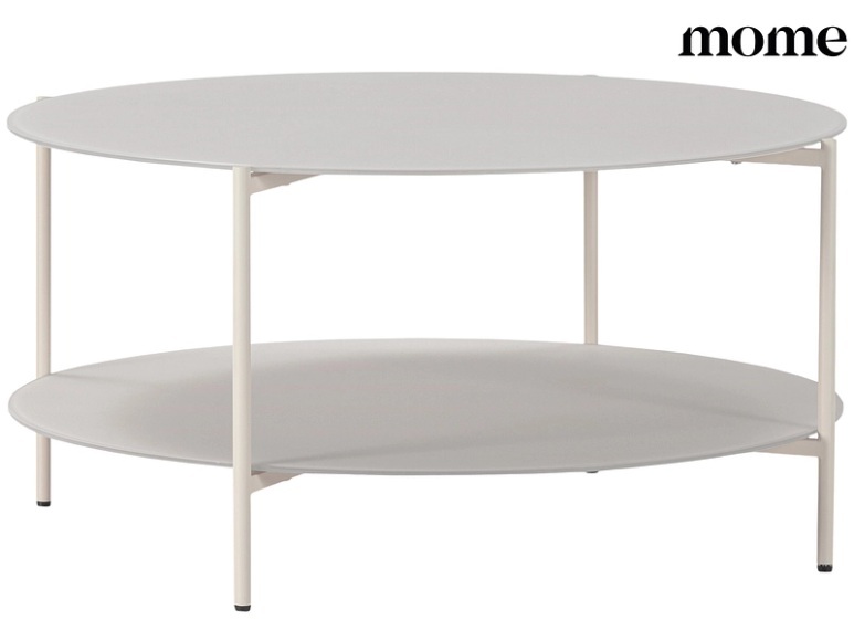 Couchtish MOME DAVI 83.4x83.4x40cm cremefarben