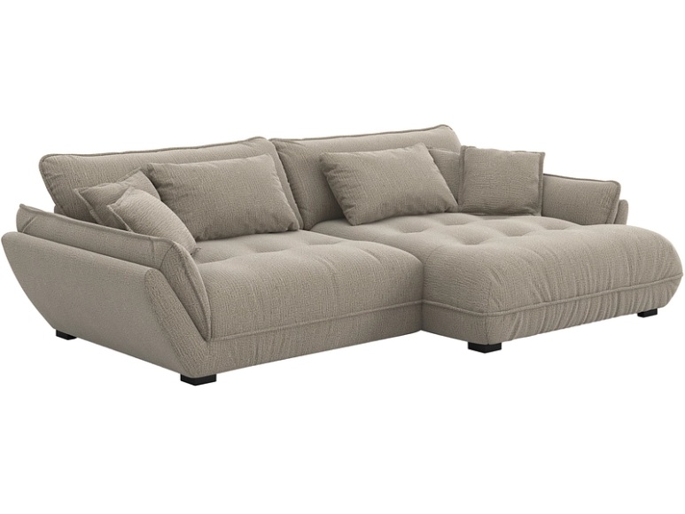 Ecksofa IBIZA Stoff hellgrau