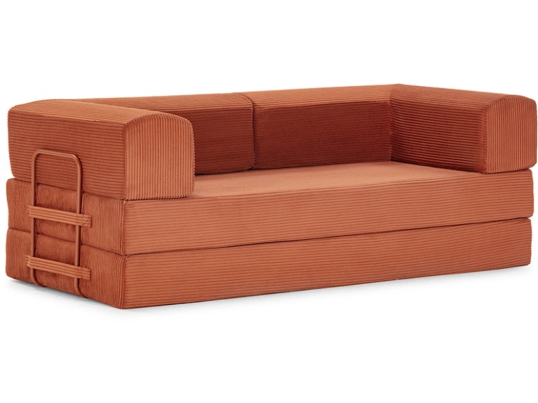 Bettsofa MARCKERIC AGNES Stoff terrakotta