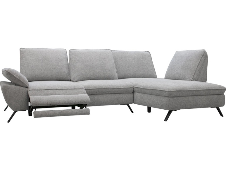 Ecksofa JACKY Stoff grau
