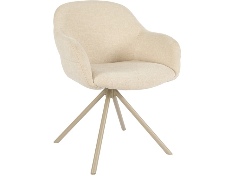 Stuhl STRIPE Schaum beige Drehsitz