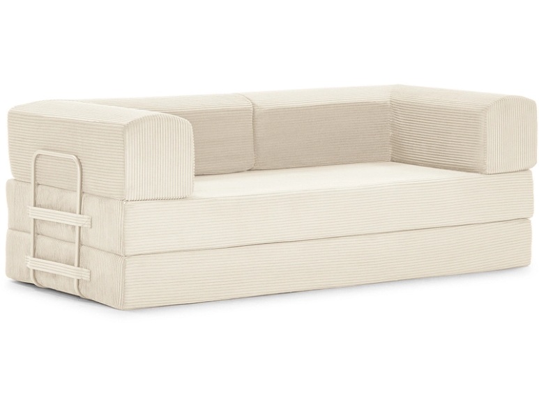 Bettsofa MARCKERIC AGNES Stoff cremefarben