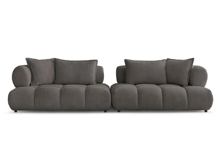 Sofa BOBOCHIC ALYA Boucle-Stoff rotbraun