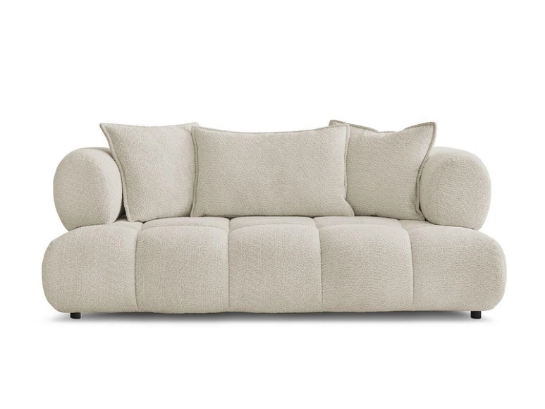 2er Sofa BOBOCHIC ALYA Boucle-Stoff beige
