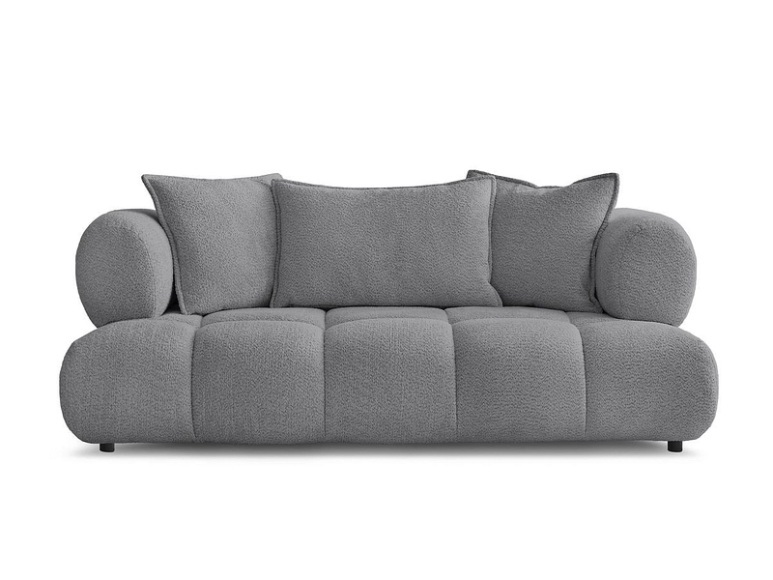 2er Sofa BOBOCHIC ALYA Boucle-Stoff dunkelgrau