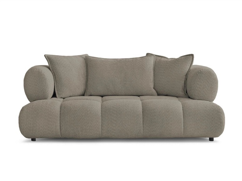 2er Sofa BOBOCHIC ALYA Boucle-Stoff taupe