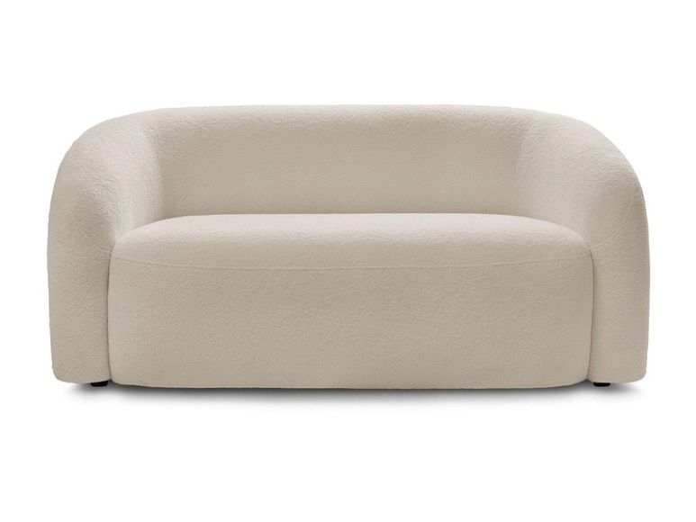 2er Sofa BOBOCHIC ELINA Boucle-Stoff beige