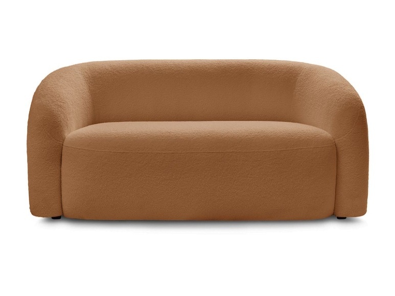 2er Sofa BOBOCHIC ELINA Boucle-Stoff orange