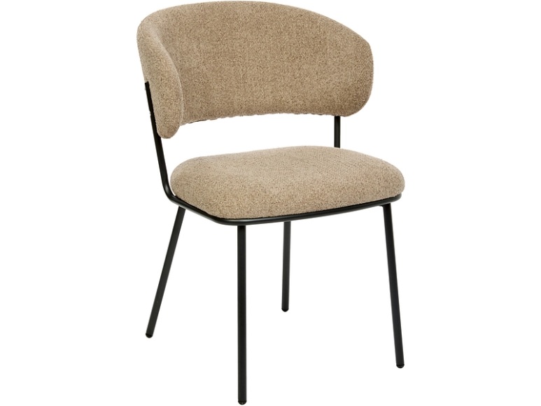 Set mit 2 Stühlen ATMOSPHERA ALBA Polyester dunkelbeige